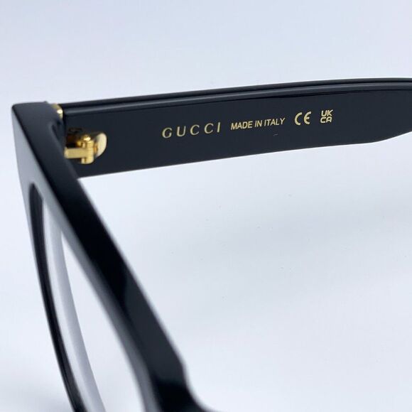 NEW Gucci GG1133O 003 Shiny Black Cat Eye Women LOGO Eyeglasses - Picture 8 of 12